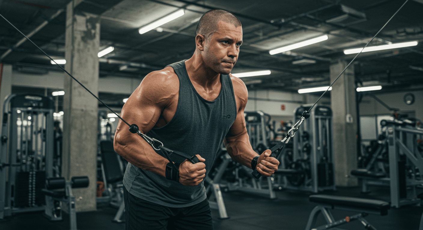 Man Working Out in the Gym