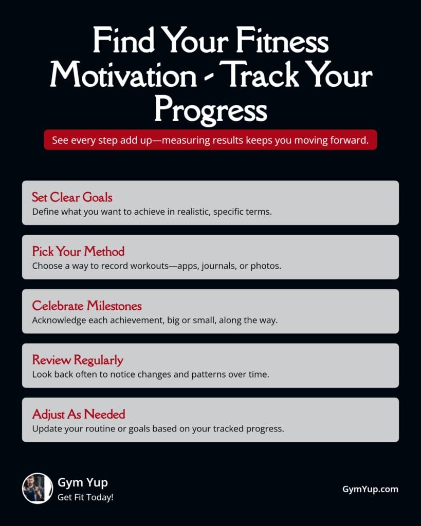Find Your Fitness Motivation - Track Your Progress - Infographic